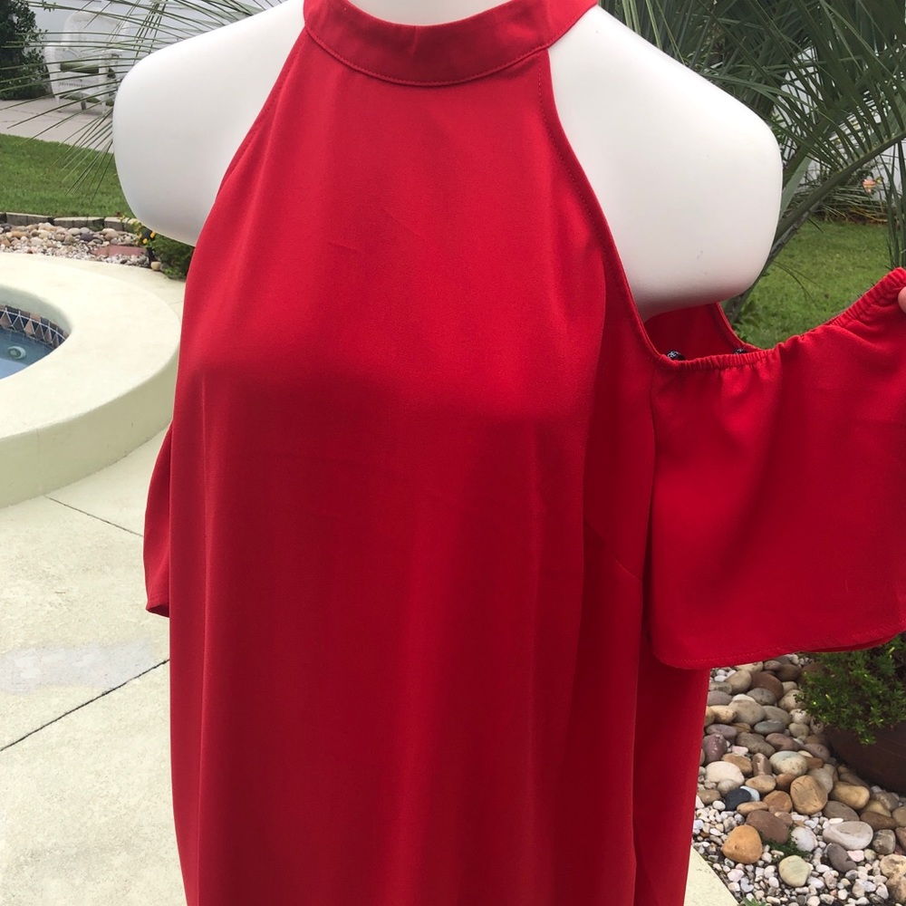 Forever 21 Cold Shoulder Red Dress Size 1X